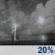 Friday Night: Slight Chance Showers And Thunderstorms then Patchy Fog