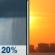 Monday: Slight Chance Rain Showers then Mostly Sunny